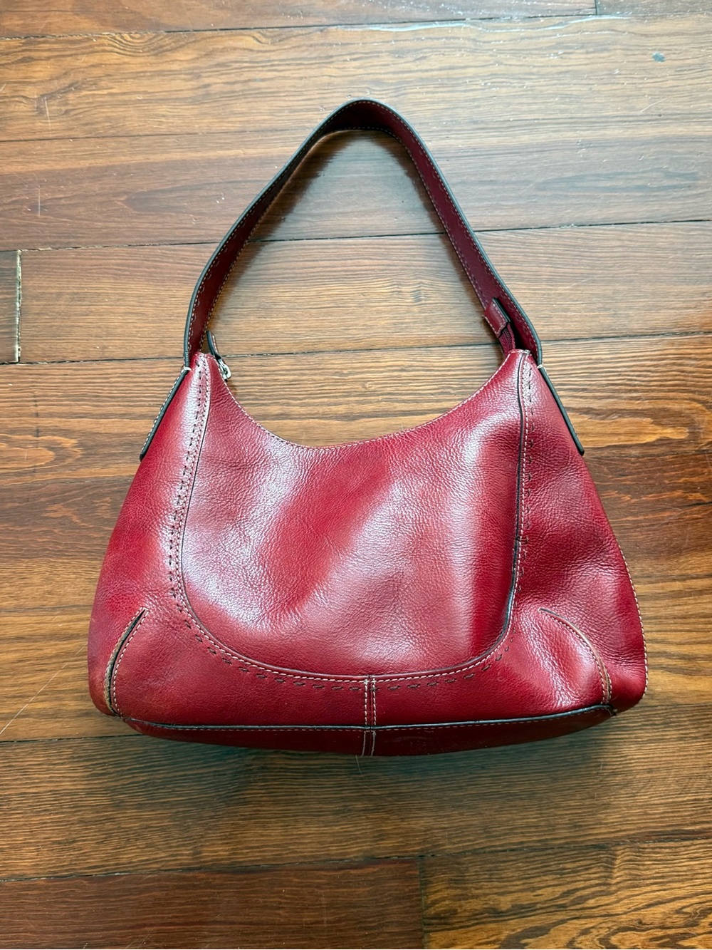 Fossil Burgundy Leather Shoulder Bag